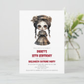 水彩サリー人形スプークの誕生日 招待状 (スタンド正面)