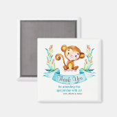 水彩サルの少年ありがとう マグネット (正面/裏面)