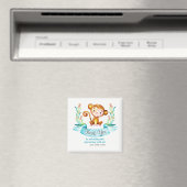 水彩サルの少年ありがとう マグネット (インサイチュ (食洗機))