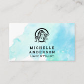 水彩サロンヘア美しいロゴ |ロイヤリティカード ロイヤリティカード (正面)