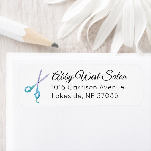 水彩サロン差出人住所ラベル ラベル (インサイチュ)