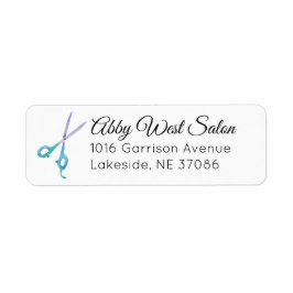 水彩サロン差出人住所ラベル ラベル
