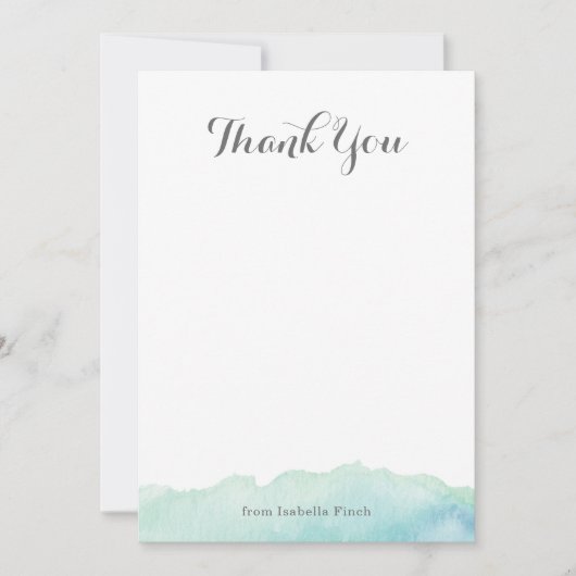 水彩サンキューノートカード ノートカード (正面)