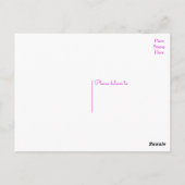 水彩サンキューブルー，紫&ターコイズ ポストカード (裏面)