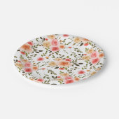 水彩サンゴバラフローラ   PatternPaperプレート ペーパープレート (アングル)