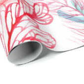 水彩サンゴ下部にシームレスなパターン ラッピングペーパー (ロールコーナー)