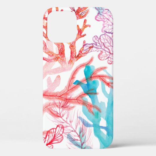 水彩サンゴ下部にシームレスなパターン Case-Mate iPhoneケース (裏面)