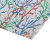 水彩サンゴ模様 カッティングボード (角)