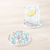 水彩サンゴ模様 コースター (側面)