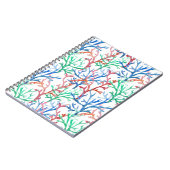 水彩サンゴ模様 ノートブック (左側)