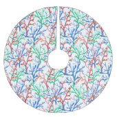 水彩サンゴ模様 ブラッシュドポリエステルツリースカート (正面)