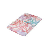 水彩サンゴ:水中の世界のパターン。 バスマット (アングル)