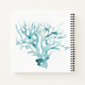 水彩サンゴ – 青 ノートブック (裏面)