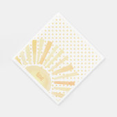 水彩サンシャインオレンジイエロー水玉模様夏 スタンダードランチョンナプキン (角)