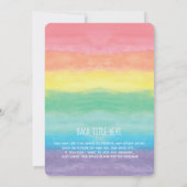 水彩サンシャインレインボーベビーシャワーバイメール 招待状 (裏面)
