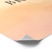 水彩サンセットオンクラウド9ブライダルシャワーへようこそ ポスター (角)