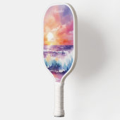 水彩サンセットオンザビーチモノグラム ピックルボールラケット (左)