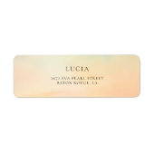 水彩サンセットクラウド9ブライダルシャワーアドレス ラベル (正面)