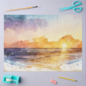 水彩サンセットシリーズデザイン2 薄葉紙 (クラフト)