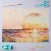 水彩サンセットシリーズデザイン5 薄葉紙 (クラフト)