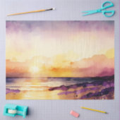 水彩サンセットシリーズデザイン8 薄葉紙 (クラフト)