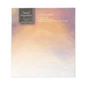 水彩サンセットスカイYOGA瞑想インストラクター ノートパッド (正面)