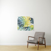 水彩サンセットパームツリー葉 タペストリー (インサイチュ(横))