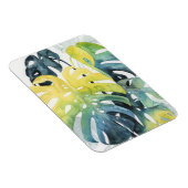 水彩サンセットパームツリー葉 マグネット (右側)