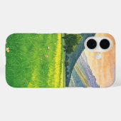 水彩サンセットマウンテンランドスケープ Case-Mate iPhoneケース (裏面 (横))