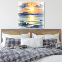 水彩サンセット