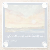 水彩サンセット – コースター (裏面)