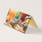 水彩サンタのビール |クリスマスドリンクカード (裏面)