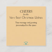 水彩サンタのビール |クリスマス飲料 | エンクロージャーカード (裏面)