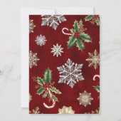 水彩サンタクリスマスパーティの招待状カード 招待状 (裏面)