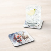 水彩サンタコースターセット コースター (右側)
