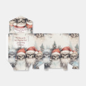水彩サンタスカルクリスマスグリーティング フェイバーボックス (折り畳みなし)