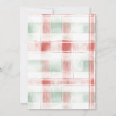 水彩サンタベビークリスマスベビーシャワー 招待状 (裏面)