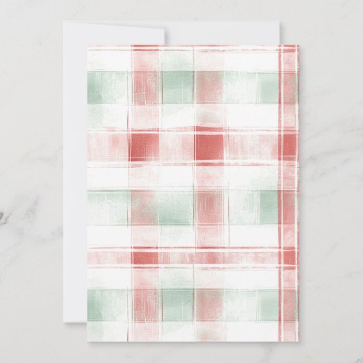 水彩サンタベビークリスマスベビーシャワー 招待状 (裏面)