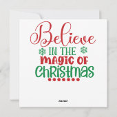 水彩サンタホリデーカード シーズンカード (裏面)