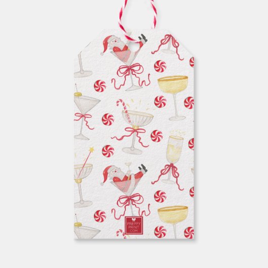 水彩サンタ クリスマスパーティー ギフトタグ (裏面)