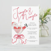 水彩サンタ クリスマスパーティー 招待状 (スタンド正面)