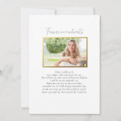 水彩サンディビーチお祝いの写真 招待状 (裏面)