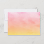 水彩サンディ足指RSVPサンセット 出欠カード (裏面)