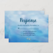 水彩サンディ足指RSVPヒトデ 出欠カード (正面/裏面)