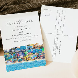 水彩サンファンプエルトリコスカイライントロピカル ポストカード