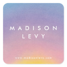 水彩サンライズグラデーション名前をカスタムする印刷