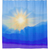 水彩サンライズ シャワーカーテン (正面)