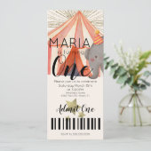 水彩サーカス ファーストバースデー チケット パーティー B 招待状 (スタンド正面)