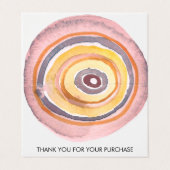 水彩サークル抽象芸術ミニマリストありがとう 名刺 (外部フラット)