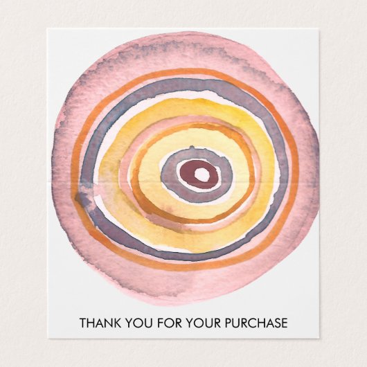 水彩サークル抽象芸術ミニマリストありがとう 名刺 (外部フラット)